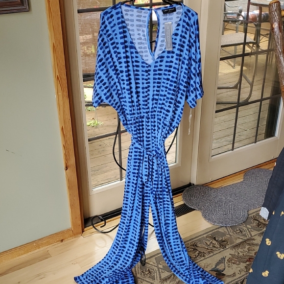 Lane Bryant Perfect Kimino Sleeve V-Neck Jersey Patterned Sz. 18/20 Jumpsuit NWT - Picture 1 of 16